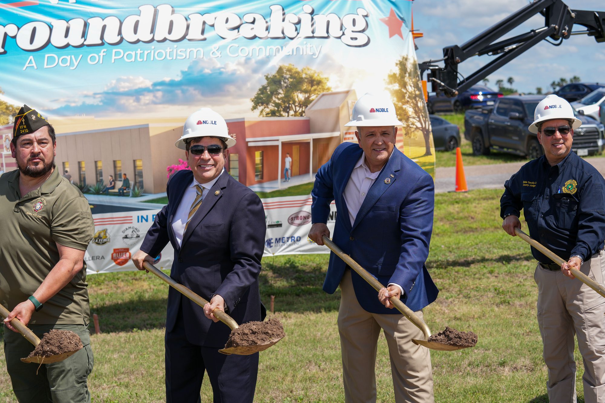 Officials breaking ground at VFW Post 2410 in Harlingen, TX