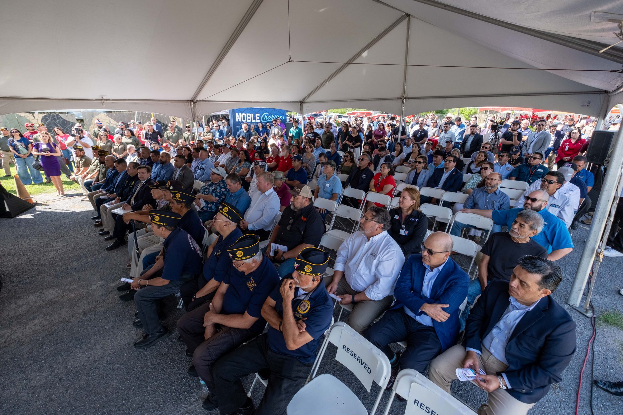 Veterans and supporters gathered for the VFW Post 2410 groundbreaking ceremony